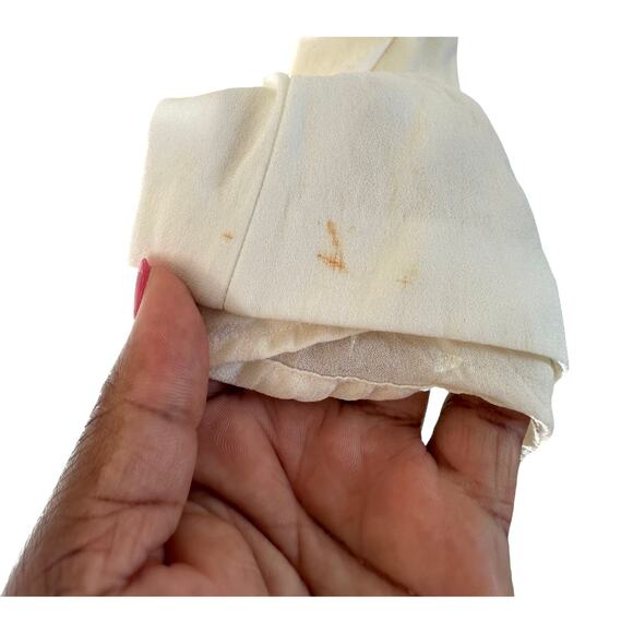 A.L.C. White Knit Crotchet Relaxed‎ Night Out Front Sleeveless Maxi Dress Size 2 - Picture 4 of 11